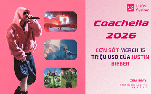 Justin Bieber bán merch Coachella 2026: Bài học marketing từ cú nổ 15 triệu USD